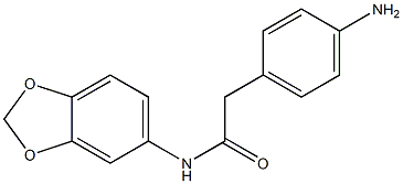 2-(4-aminophenyl)-N-(2H-1,3-benzodioxol-5-yl)acetamide 结构式