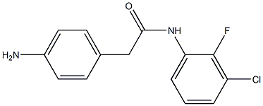 2-(4-aminophenyl)-N-(3-chloro-2-fluorophenyl)acetamide 结构式