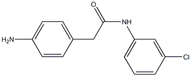 2-(4-aminophenyl)-N-(3-chlorophenyl)acetamide 结构式