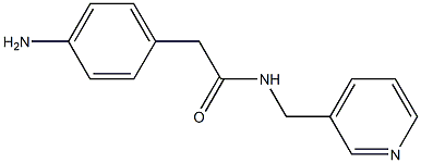 2-(4-aminophenyl)-N-(pyridin-3-ylmethyl)acetamide 结构式