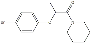 2-(4-bromophenoxy)-1-(piperidin-1-yl)propan-1-one 结构式