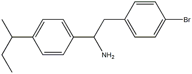 2-(4-bromophenyl)-1-[4-(butan-2-yl)phenyl]ethan-1-amine 结构式