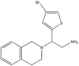 2-(4-bromothiophen-2-yl)-2-(1,2,3,4-tetrahydroisoquinolin-2-yl)ethan-1-amine 结构式