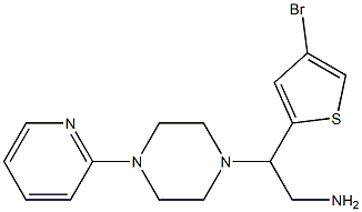 2-(4-bromothiophen-2-yl)-2-[4-(pyridin-2-yl)piperazin-1-yl]ethan-1-amine 结构式