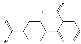 2-(4-carbamoylpiperidin-1-yl)pyridine-3-carboxylic acid 结构式