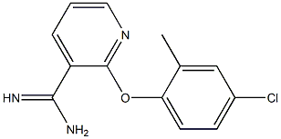 2-(4-chloro-2-methylphenoxy)pyridine-3-carboximidamide 结构式