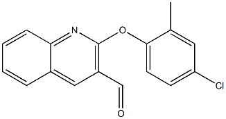 2-(4-chloro-2-methylphenoxy)quinoline-3-carbaldehyde 结构式