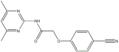 2-(4-cyanophenoxy)-N-(4,6-dimethylpyrimidin-2-yl)acetamide 结构式