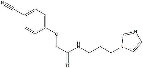 2-(4-cyanophenoxy)-N-[3-(1H-imidazol-1-yl)propyl]acetamide 结构式