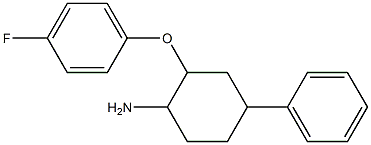 2-(4-fluorophenoxy)-4-phenylcyclohexan-1-amine 结构式