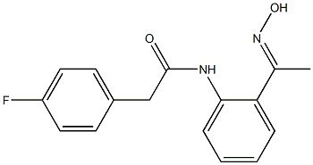 2-(4-fluorophenyl)-N-{2-[(1E)-N-hydroxyethanimidoyl]phenyl}acetamide 结构式