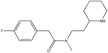 2-(4-fluorophenyl)-N-methyl-N-[2-(piperidin-2-yl)ethyl]acetamide 结构式