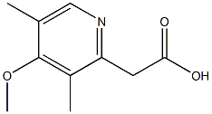 2-(4-methoxy-3,5-dimethylpyridin-2-yl)acetic acid 结构式