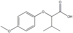 2-(4-methoxyphenoxy)-3-methylbutanoic acid 结构式