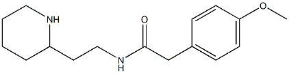 2-(4-methoxyphenyl)-N-(2-piperidin-2-ylethyl)acetamide 结构式