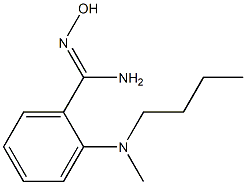 2-[butyl(methyl)amino]-N'-hydroxybenzene-1-carboximidamide 结构式