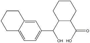 2-[hydroxy(5,6,7,8-tetrahydronaphthalen-2-yl)methyl]cyclohexane-1-carboxylic acid 结构式