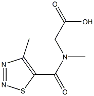 2-[N-methyl(4-methyl-1,2,3-thiadiazol-5-yl)formamido]acetic acid 结构式