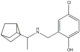 2-{[(1-{bicyclo[2.2.1]heptan-2-yl}ethyl)amino]methyl}-4-chlorophenol 结构式