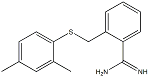 2-{[(2,4-dimethylphenyl)sulfanyl]methyl}benzene-1-carboximidamide 结构式