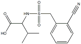 2-{[(2-cyanophenyl)methane]sulfonamido}-3-methylbutanoic acid 结构式