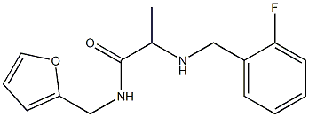 2-{[(2-fluorophenyl)methyl]amino}-N-(furan-2-ylmethyl)propanamide 结构式