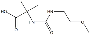 2-{[(2-methoxyethyl)carbamoyl]amino}-2-methylpropanoic acid 结构式