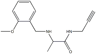 2-{[(2-methoxyphenyl)methyl]amino}-N-(prop-2-yn-1-yl)propanamide 结构式