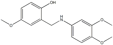 2-{[(3,4-dimethoxyphenyl)amino]methyl}-4-methoxyphenol 结构式