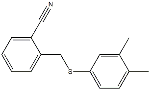 2-{[(3,4-dimethylphenyl)sulfanyl]methyl}benzonitrile 结构式