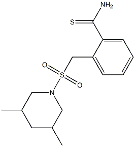2-{[(3,5-dimethylpiperidine-1-)sulfonyl]methyl}benzene-1-carbothioamide 结构式
