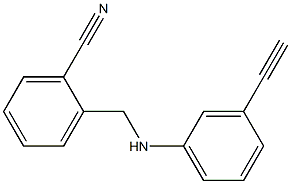 2-{[(3-ethynylphenyl)amino]methyl}benzonitrile 结构式