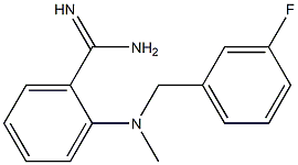 2-{[(3-fluorophenyl)methyl](methyl)amino}benzene-1-carboximidamide 结构式