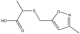 2-{[(3-methyl-1,2-oxazol-5-yl)methyl]sulfanyl}propanoic acid 结构式