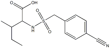 2-{[(4-cyanophenyl)methane]sulfonamido}-3-methylpentanoic acid 结构式