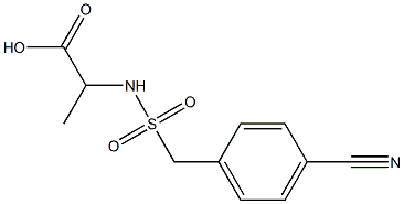 2-{[(4-cyanophenyl)methane]sulfonamido}propanoic acid 结构式