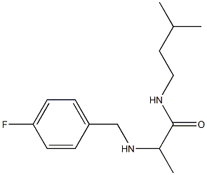 2-{[(4-fluorophenyl)methyl]amino}-N-(3-methylbutyl)propanamide 结构式