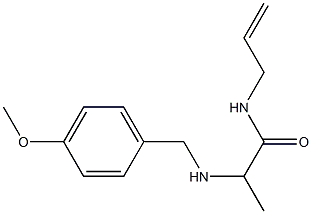 2-{[(4-methoxyphenyl)methyl]amino}-N-(prop-2-en-1-yl)propanamide 结构式