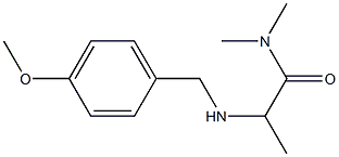 2-{[(4-methoxyphenyl)methyl]amino}-N,N-dimethylpropanamide 结构式