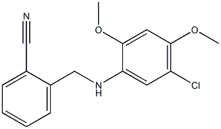 2-{[(5-chloro-2,4-dimethoxyphenyl)amino]methyl}benzonitrile 结构式