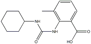 2-{[(cyclohexylamino)carbonyl]amino}-3-methylbenzoic acid 结构式