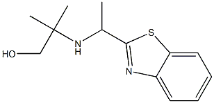 2-{[1-(1,3-benzothiazol-2-yl)ethyl]amino}-2-methylpropan-1-ol 结构式