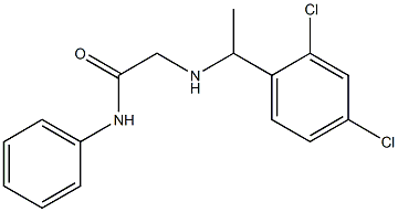 2-{[1-(2,4-dichlorophenyl)ethyl]amino}-N-phenylacetamide 结构式