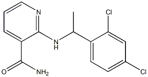 2-{[1-(2,4-dichlorophenyl)ethyl]amino}pyridine-3-carboxamide 结构式