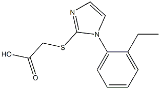 2-{[1-(2-ethylphenyl)-1H-imidazol-2-yl]sulfanyl}acetic acid 结构式