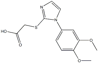 2-{[1-(3,4-dimethoxyphenyl)-1H-imidazol-2-yl]sulfanyl}acetic acid 结构式