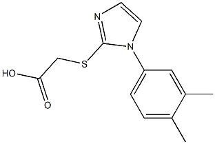 2-{[1-(3,4-dimethylphenyl)-1H-imidazol-2-yl]sulfanyl}acetic acid 结构式