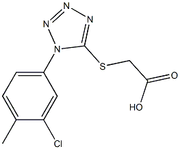 2-{[1-(3-chloro-4-methylphenyl)-1H-1,2,3,4-tetrazol-5-yl]sulfanyl}acetic acid 结构式