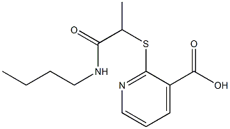 2-{[1-(butylcarbamoyl)ethyl]sulfanyl}pyridine-3-carboxylic acid 结构式
