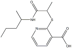 2-{[1-(pentan-2-ylcarbamoyl)ethyl]sulfanyl}pyridine-3-carboxylic acid 结构式